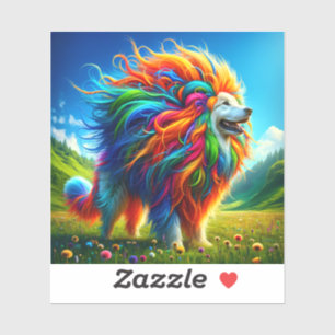 Rainbow Dog Aufkleber