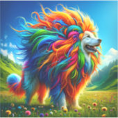 Rainbow Dog Aufkleber (Vorderseite)
