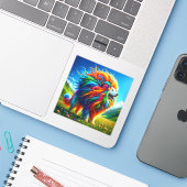 Rainbow Dog Aufkleber (Laptop mit iPhone)