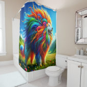 Rainbow Dog Duschvorhang (Beispiel)