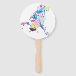 Rainbow Dog Fan Fächer