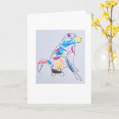 Rainbow Dog Karte (Gelbe Blume)