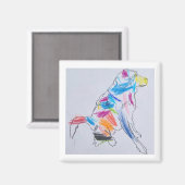 Rainbow Dog Magnet (Vorderseite/Rückseite)