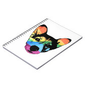 Rainbow Dog, Notizbuch, Spiralheft Notizblock (Linke Seite)