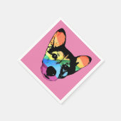 Rainbow Dog, Papierservietten (Ecke)