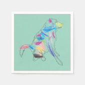 Rainbow Dog Party Napkin Serviette (Vorderseite)