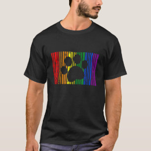 Rainbow Dog Paw Dog Lgbt Ally Furry Pride Monat T-Shirt