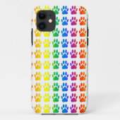 Rainbow Dog Pawprint Case-Mate iPhone Hülle (Rückseite)