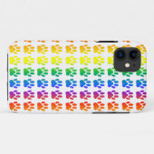Rainbow Dog Pawprint Case-Mate iPhone Hülle (Rückseite (Horizontal))