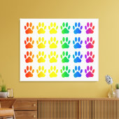 Rainbow Dog Pawprint Leinwanddruck (Insitu (Wohnzimmer))