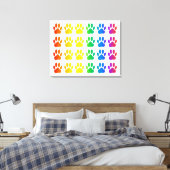 Rainbow Dog Pawprint Leinwanddruck (Insitu (Schlafzimmer))