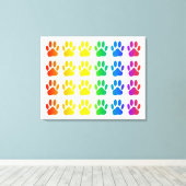 Rainbow Dog Pawprint Leinwanddruck (Insitu (Holzboden))