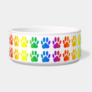 Rainbow Dog Pawprint Napf