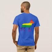 Rainbow Dog Paws T-Shirt (Schwarz voll)