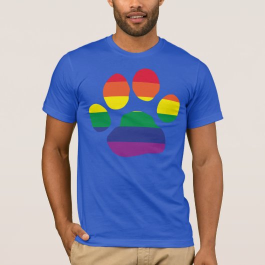 Rainbow Dog Paws T-Shirt (Vorderseite)