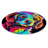 Rainbow Dog Portrait Art Schneidebrett (Ecke)