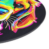 Rainbow Dog Portrait Art Schneidebrett (Ecke)