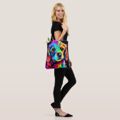 Rainbow Dog Portrait Art Tasche (Am Model)