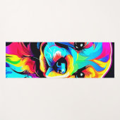 Rainbow Dog Portrait Art Yogamatte (Vorderseite (Horizontal))