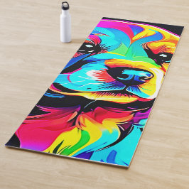 Rainbow Dog Portrait Art Yogamatte