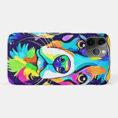 Rainbow Dog Portrait Design Case-Mate iPhone Hülle (Rückseite (Horizontal))