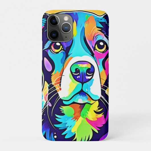 Rainbow Dog Portrait Design Case-Mate iPhone Hülle (Rückseite)