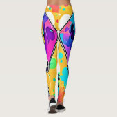 Rainbow Dog Portrait Design Leggings (Rückseite)