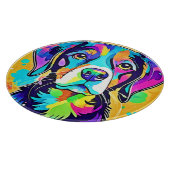 Rainbow Dog Portrait Design Schneidebrett (Ecke)