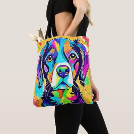 Rainbow Dog Portrait Design Tasche