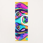 Rainbow Dog Portrait Design Yogamatte (Vorderseite)