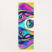 Rainbow Dog Portrait Design Yogamatte (Rückseite)