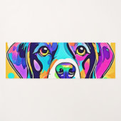 Rainbow Dog Portrait Design Yogamatte (Vorderseite (Horizontal))