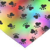 Rainbow Dog Prints Tischdecke (Schrägansicht)