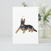 Rainbow Dog Sympathy Card Dankeskarte (Stehend Vorderseite)
