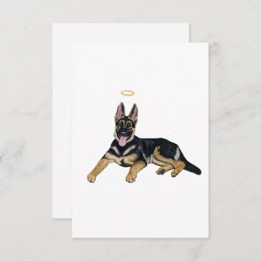 Rainbow Dog Sympathy Card Dankeskarte (Vorne/Hinten)