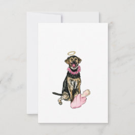Rainbow Dog Sympathy Card Dankeskarte