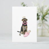 Rainbow Dog Sympathy Card Dankeskarte (Stehend Vorderseite)