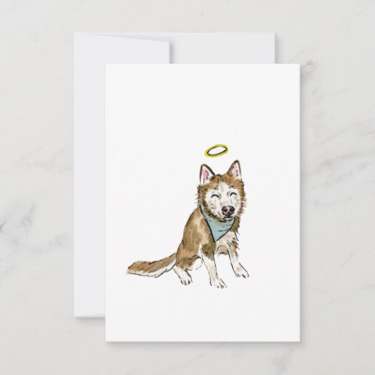 Rainbow Dog Sympathy Card Dankeskarte (Vorderseite)