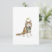 Rainbow Dog Sympathy Card Dankeskarte (Stehend Vorderseite)