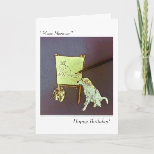 Rainbow Dog's Birthday Card Karte (Vorderseite)
