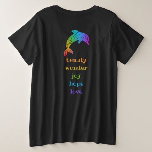 Rainbow Dolphin Inspiration Shirt (Design Rückseite)