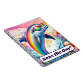 Rainbow Dolphin Seas the Day Girls Zurück in die S Notizblock (Rechte Seite)