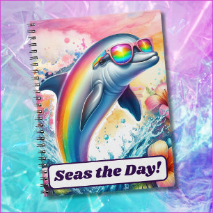 Rainbow Dolphin Seas the Day Girls Zurück in die S Notizblock