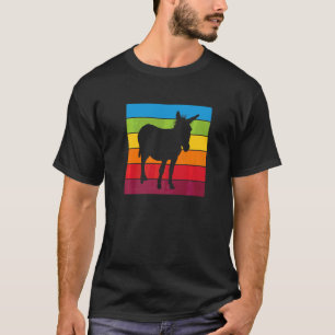 Rainbow Donkey Niedliche Donkey Picture Colorful S T-Shirt