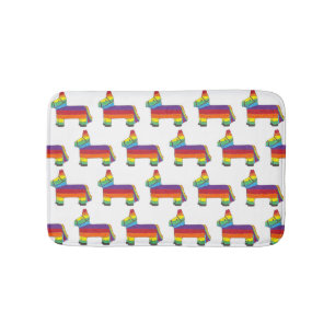 Rainbow Donkey Piñata Cinco De Mayo Party Badematte