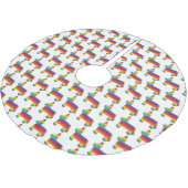 Rainbow Donkey Piñata Cinco De Mayo Party Polyester Weihnachtsbaumdecke (Schrägansicht)