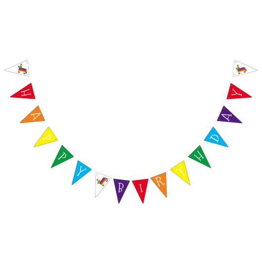 Rainbow Donkey Pinata Piñata Fiesta Party Wimpelkette (Alle)