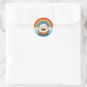 Rainbow Donut Runder Aufkleber (Tasche)