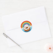 Rainbow Donut Runder Aufkleber (Umschlag)