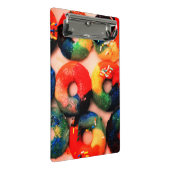 Rainbow Donuts Mini Klemmbrett (Schrägansicht)